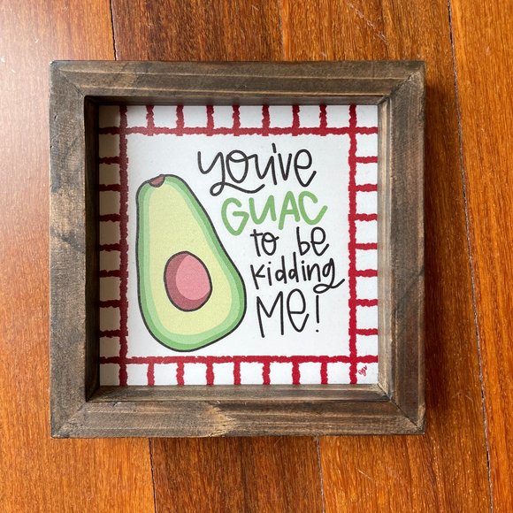 NEW Two Framed Metal Guacamole Prints - 6" Square - Picture 2 of 5